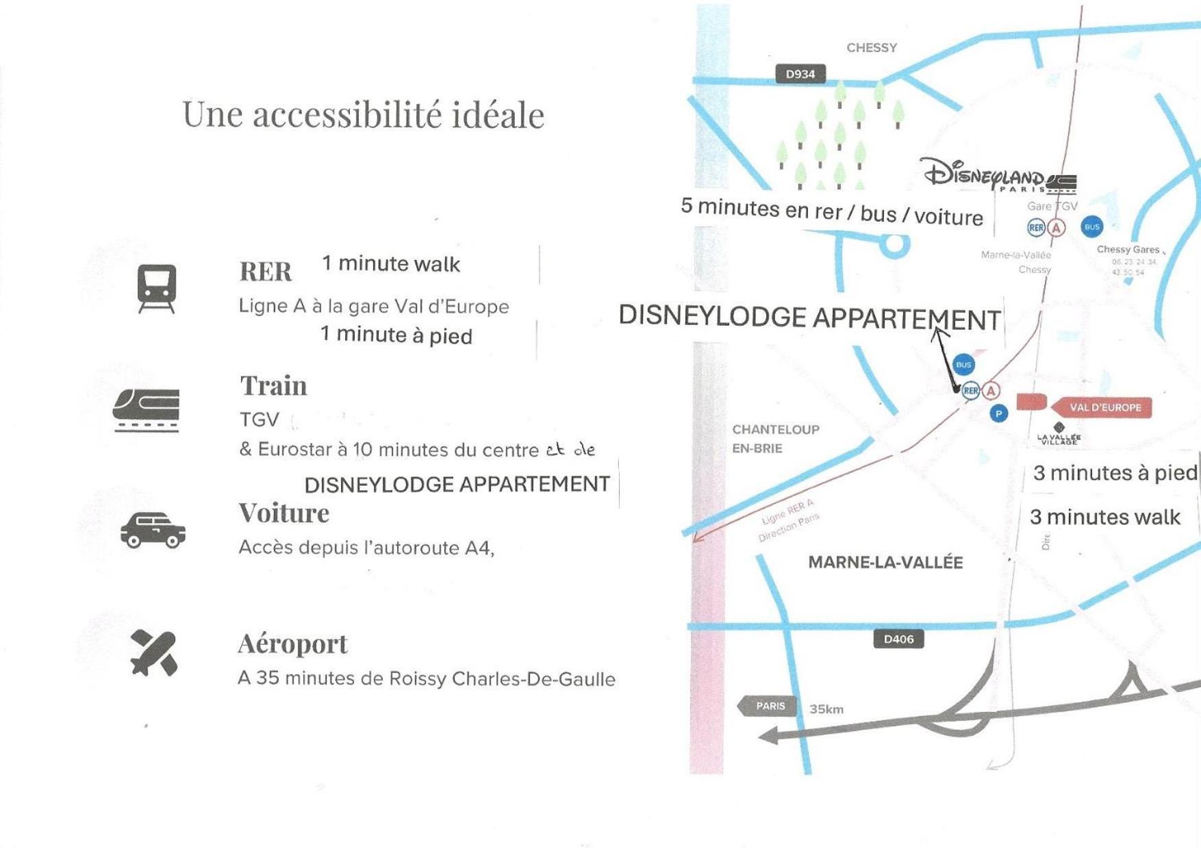 Disney 3 Mn, 14 People , 4 Bedrooms, 2 Parkings Prives Chessy  Εξωτερικό φωτογραφία